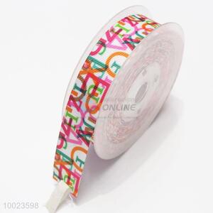 New Arrival Hot Sale High Quality 2.2CM Colorful Letter Print Ribbon