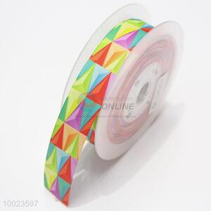 Hot Sale High Quality 2.2CM Colorful Geometric Graph Print Ribbon