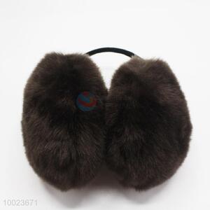 Brown faux rabbit hair <em>earmuff</em>