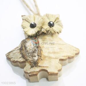 Birch Owl with Rope Natural Material Home Decoration