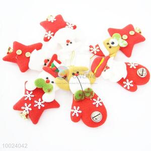 Hot Sale Cheap Christmas Snow Flower Red Moon Small Cute Lively Cloth Pendant