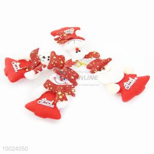 Hot Sale Cheap Christmas Star Red Tree Small Cute Lively Cloth Pendant