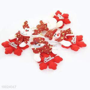 Hot Sale Cheap Christmas Star Red Snow Flower Small Cute Lively Cloth Pendant