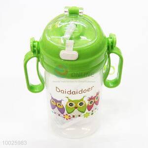 High Quality 500ML Cartoon Sports Bottle With Straw And Strap