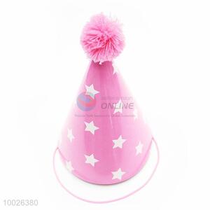 Pink Star Patttern Happy Birthday Hats/Caps(Carnival/Party Hat)