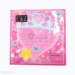 Pink Crown Pattern Colorful Napkin for Party