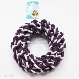 Education cotton rope braided round circle pet toy