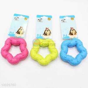 Dog treated soft rubber toy with 3 Colors