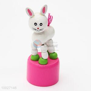 China factory wooden toys white cat decoration