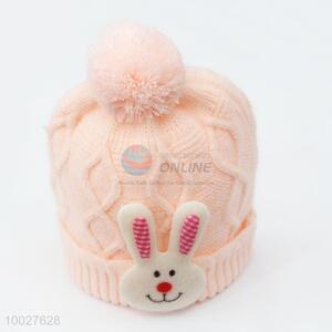 High quality children light pink knitted <em>hat</em>