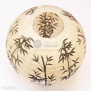 Chinese style white paper lantern printed with bamboo