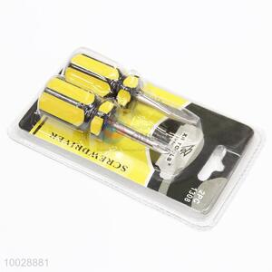 2PC Normal and Cross Screw Driver Suit with Yellow Handle