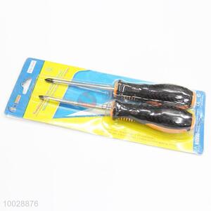 2PC Normal and Cross Screw Driver Suit with Black&Orange Handle