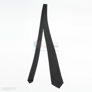 Black polyester neck tie for men