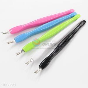 Factory wholesale plastic handle metal cuticle pusher