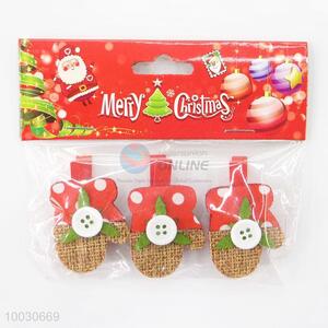 New arrivals christmas gloves wooden clips