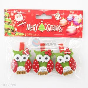Lovely owl shaped party decoration wooden clip