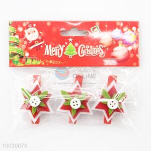 Star shaped christmas decoration wooden clips