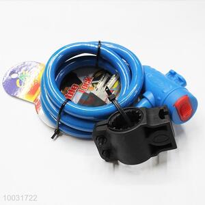 Cheap blue cable lock for bicycle