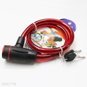 Good quality red bicycle cable lock