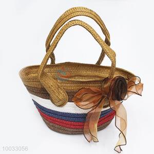 Floral Woven Hand Bag