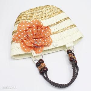 Elegant Floral Woven Hand Bag