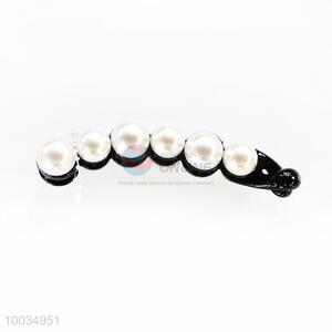 White Pearl Banana Shaped Hairpin for Ladies