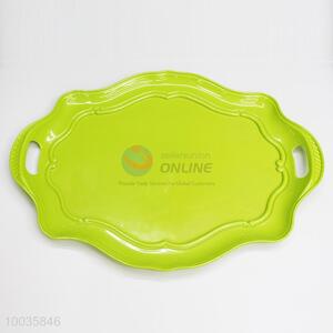 Delicate design green melamine food tray