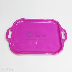24.5*35.5CM purple melamine tray with handle