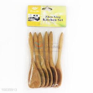 6 Pieces Handle Classic Bamboo <em>Spoon</em>