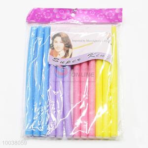 4colors 12pcs/bag rubber bendy hair curlers rollers