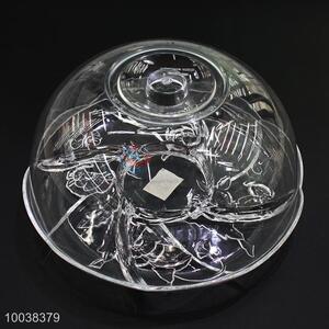 Hot sale cheap transparent acrylic cake plate with cover/dessert tray