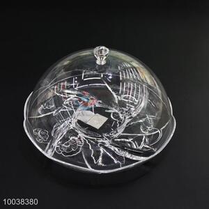 Transparent acrylic light cake plate with cover/dessert tray
