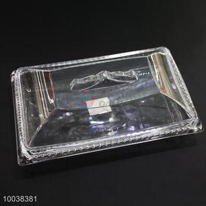 Rectangle transparent acrylic light cake/dessert/fruit plate with cover