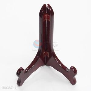 4Inch Utility Reddish-brown Wooden Dish Holder for Household