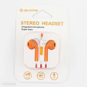 1M orange super bass integrated microphone stereo headset