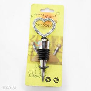 Heart shape hot selling zinc alloy cheap wine bottle stopper