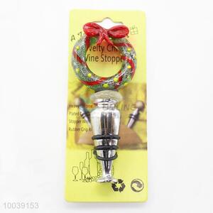 Butterfly knot shape zinc and glass alloy novelty wine stopper