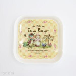 Wholesale 6Inch Bear Pattern Square Shape Melamine Plate