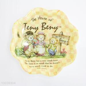 Wholesale 10.5Inch Teny Beny Bear Pattern Flouncing Melamine Plate