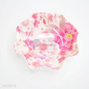 Wholesale 10Inch Sakura Pattern Flower Shape Melamine Plate