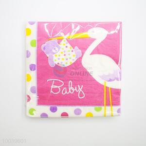 High Quality Rose Red Pattern Square <em>Napkin</em>