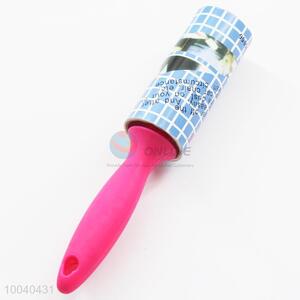 30 sheets cloth lint roller with rose red handle