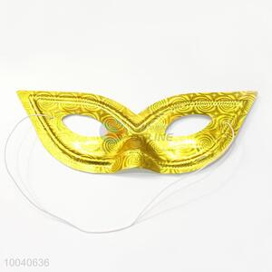 New arrivals pvc golden color party face mask for decoration
