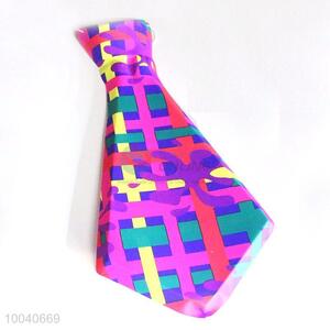 Geometric pattern fluorescence party decoration necktie