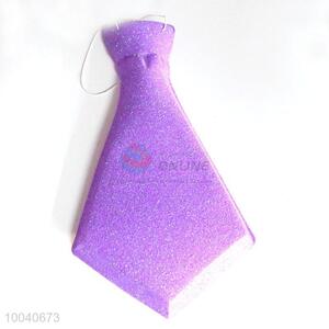 Cheap purple glitter pvc tie for carnival party