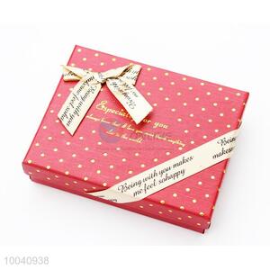 Wholesale White Dotted Red Gift Box/Packing Box