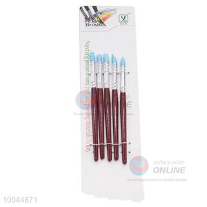 5Pieces/Set New Design Different Shapes Professional Artist <em>Paintbrush</em> with Long Purplish Red