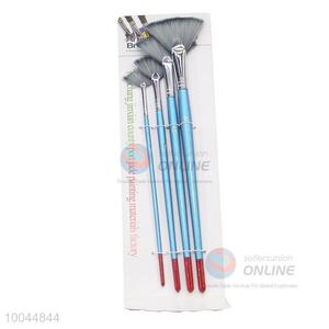 4Pieces/Set Sector Shaped Head Artist <em>Paintbrush</em> with Wooden Handle