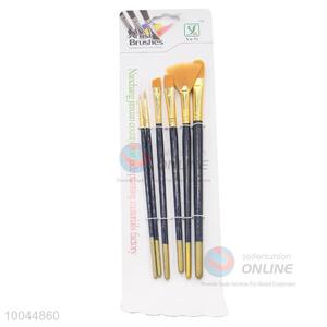 High Quality Different Shapes Professional Artist <em>Paintbrush</em> with Long Wooden Handle, Utility